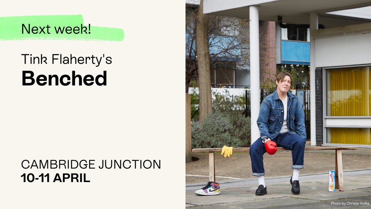 Artsadm*n (@artsadm) on Twitter photo Tink Flaherty is bringing their signature trans-gentle style of storytelling to Cambridge next week, with two performances of Benched!
š
Wed 10 & Thu 11 April
ā° 7.30-8.30pm
š<a href="/CambJunction/">Cambridge Junction</a>
š° Pay What You Can
Book tickets here: artsadmin.co.uk/events/benched⦠Tink Flaherty is bringing their signature trans-gentle style of storytelling to Cambridge next week, with two performances of Benched!
š
Wed 10 & Thu 11 April
ā° 7.30-8.30pm
š<a href="/CambJunction/">Cambridge Junction</a>
š° Pay What You Can
Book tickets here: artsadmin.co.uk/events/benchedā¦