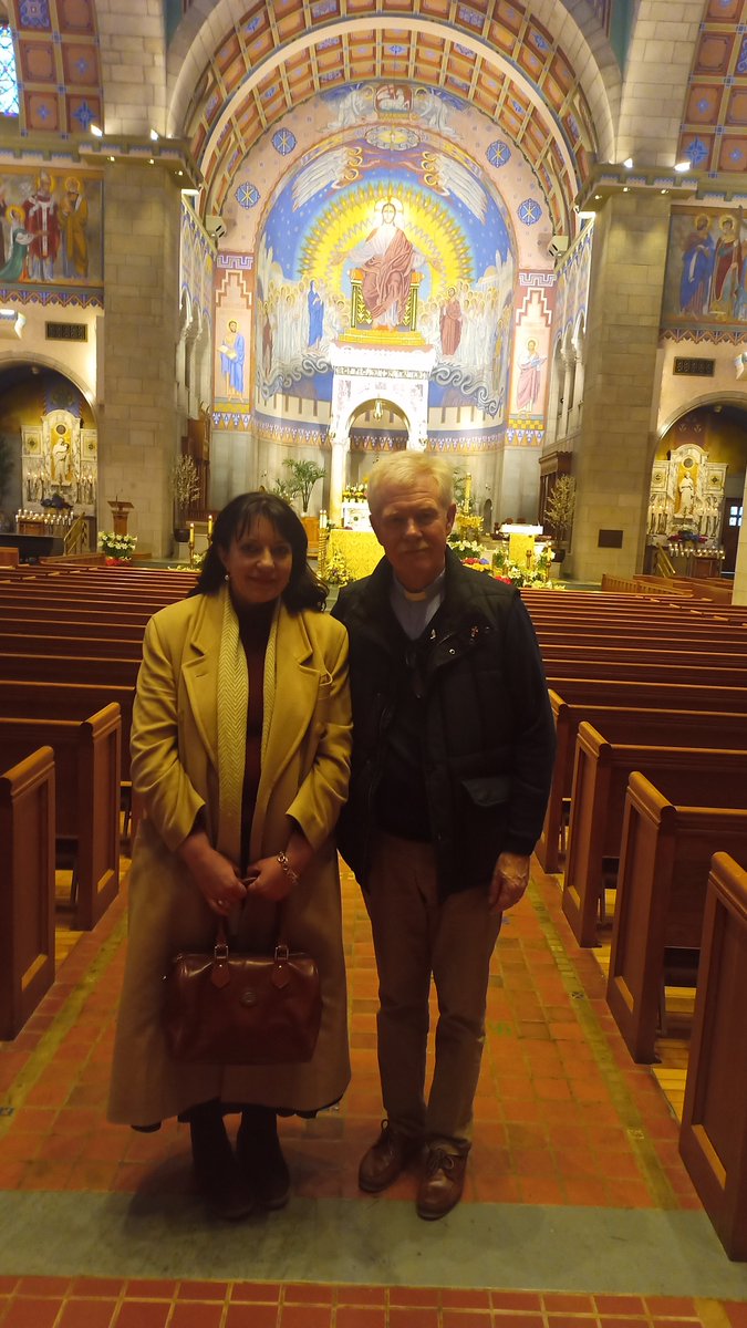 This is Deacon Peter Collins of Northampton diocese and me at the Cathedral of St Joseph in West Virginia. Plans for the LOUDfence on Sunday are progressing very well. We are meeting with Bishop Mark, the Rabbi and clergy from the Episcopalian church this lunchtime. We've met a