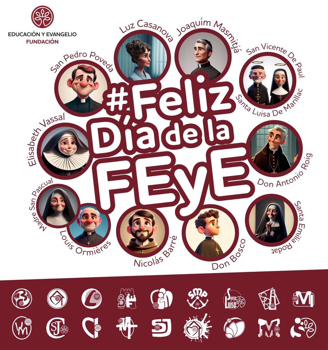 Hoy celebramos en nuestros colegios el día de la Fundación Educación y Evangelio. Recordamos a nuestros fundadores, valientes visionarios que sembraron la semilla de la educación y la fe.¡Gracias por guiarnos en este camino de aprendizaje y crecimiento! #DiaDeLaFEyE #colegiosFEyE