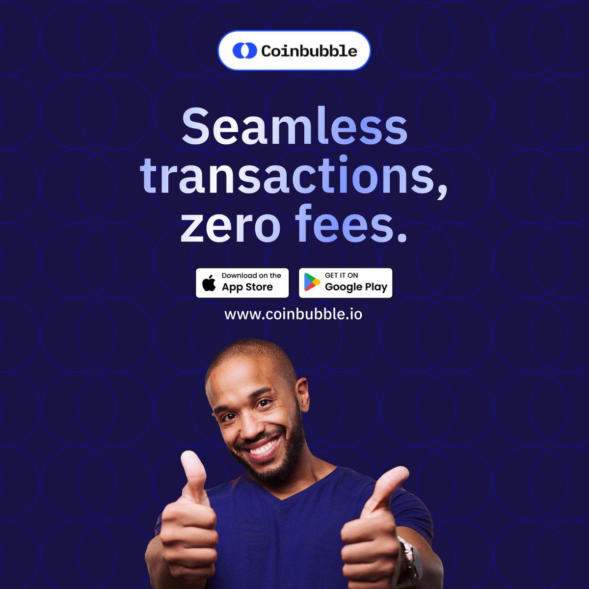 Enjoy transactions as smooth as silk.

Welcome to the future of seamless and fee- free transactions with Coinbubble.

Get the App today play.google.com/store/apps/det…

#Coinbubble #cryptocurrency #seamlesspayments #ZeroFees