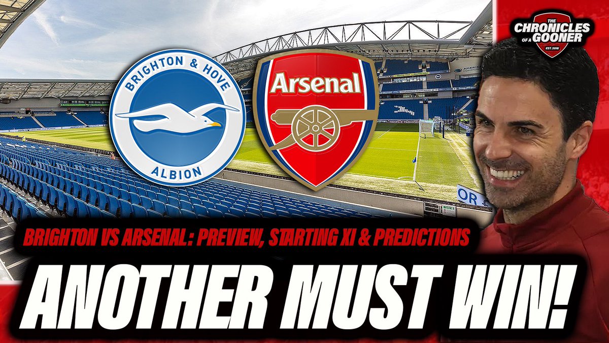 Going live at 10am to preview Arsenal’s trip to Brighton on @tcoagpod channel. Available wherever you get your pods from 11. We’ll discuss the boss’ presser this morning, the team, our opponents & more 👇🏼 youtube.com/live/--PyN6x-U…