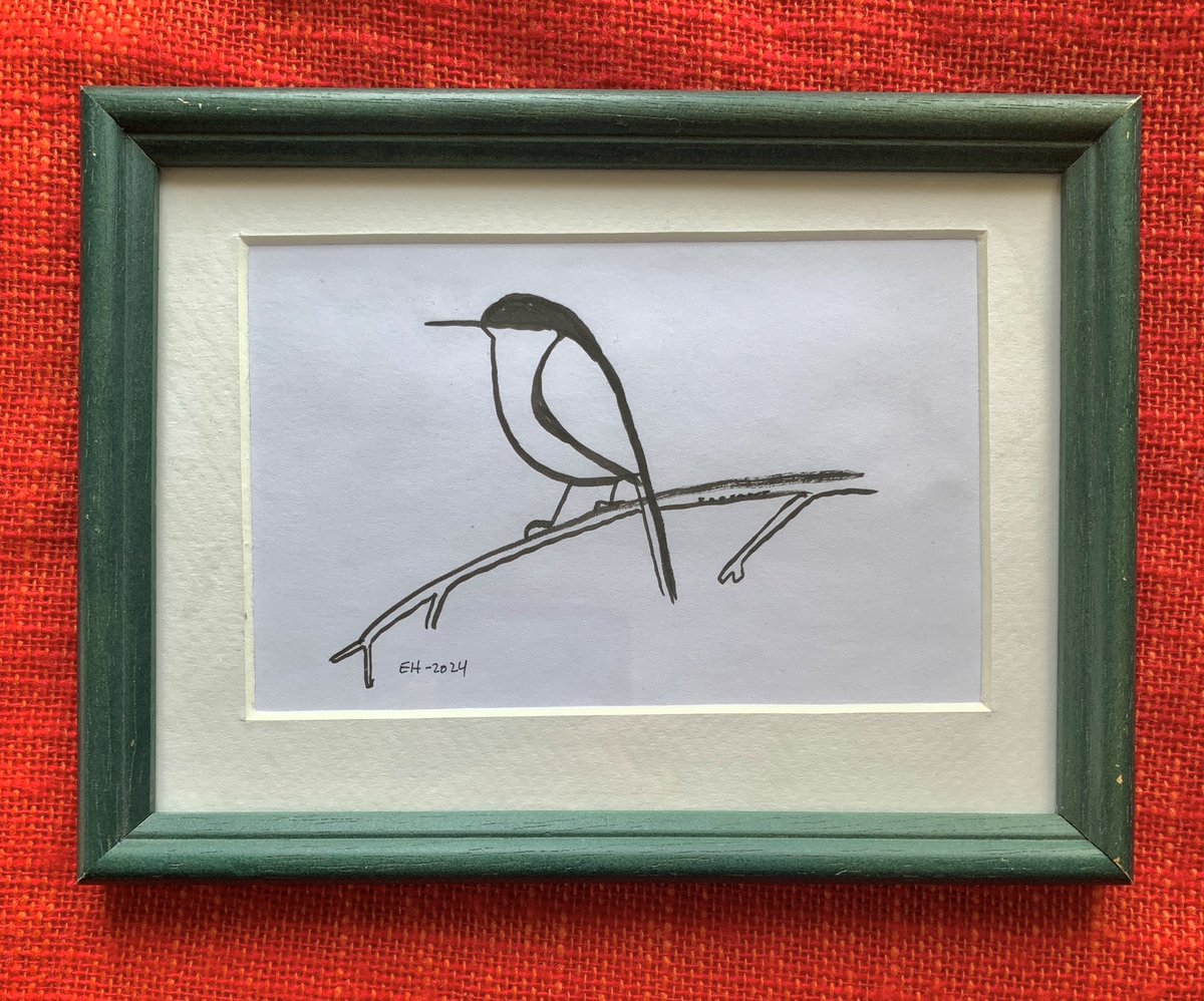 Tussipiirros 'Oksalla' #sketch #taidettakoteihin #linnut 

holvi.com/shop/artehoo/s…