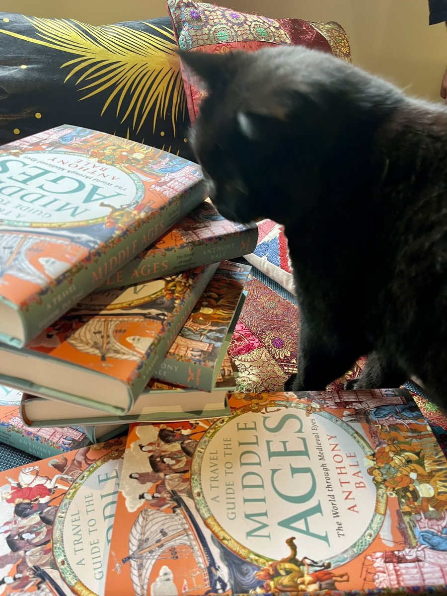 📚📚📚📚Beautiful USA edition of A Travel Guide to the Middle Ages, published by @wwnorton, has just arrived. Inspection by Benny 🐈‍⬛ Details here: wwnorton.com/books/97813240…