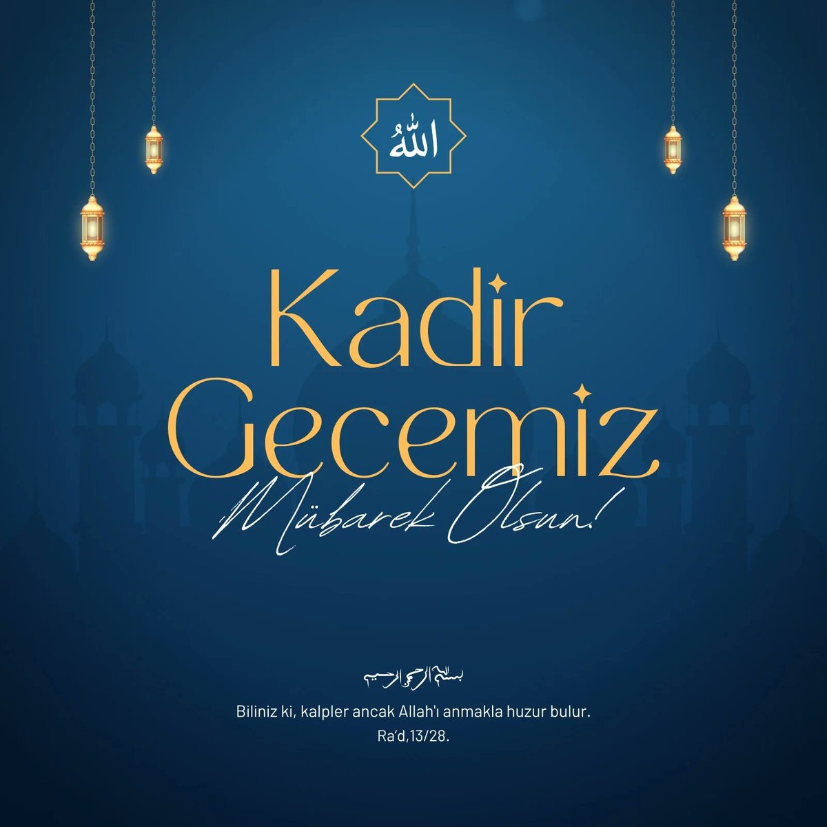 Bin aydan daha hayırlı olan ve Kuran-ı Kerim'in indirilmeye başlandığı Kadir Gecemizi kutluyor, İslam alemine, aziz milletimize ve Yalova’lı hemşehrilerime hayırlara vesile olmasını diliyorum. #HayırlıKandiller