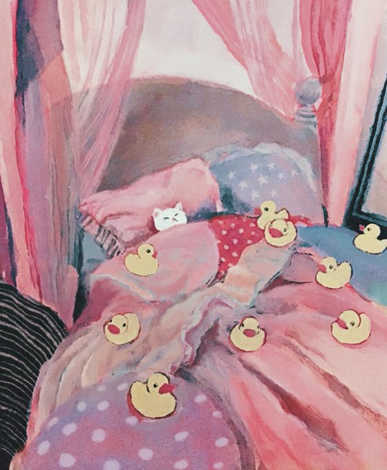「ベッドの上 枕」のTwitter画像/イラスト(人気順)