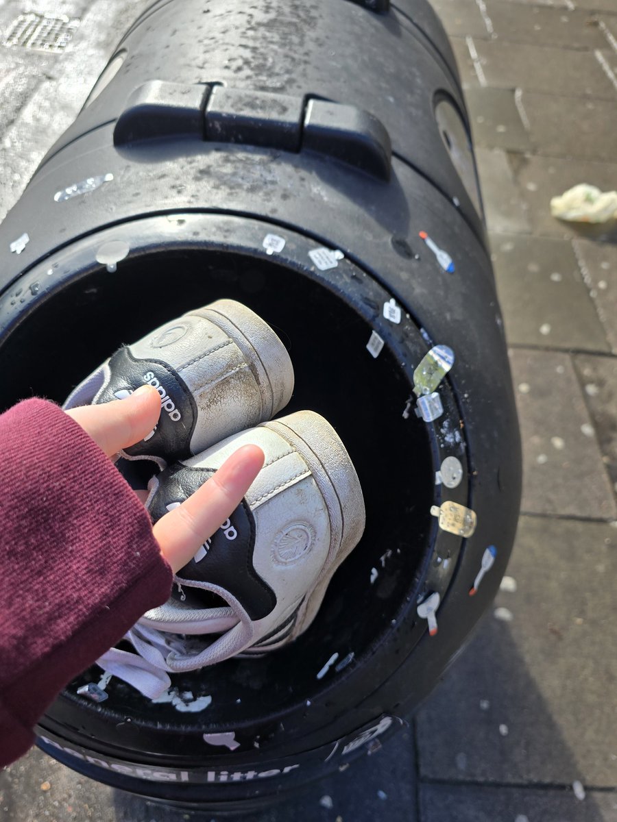 imperfect1989's tweet photo. My @adidas got me through so much in the past 4 years, a new job, travel to America, the UK, even through Labour with my first! 
They held well!!! But it had to come to an end.. had to say goodbye to my beloved Adidas superstars!!! I will miss them dearly!! https://t.co/waCpU3MbcG