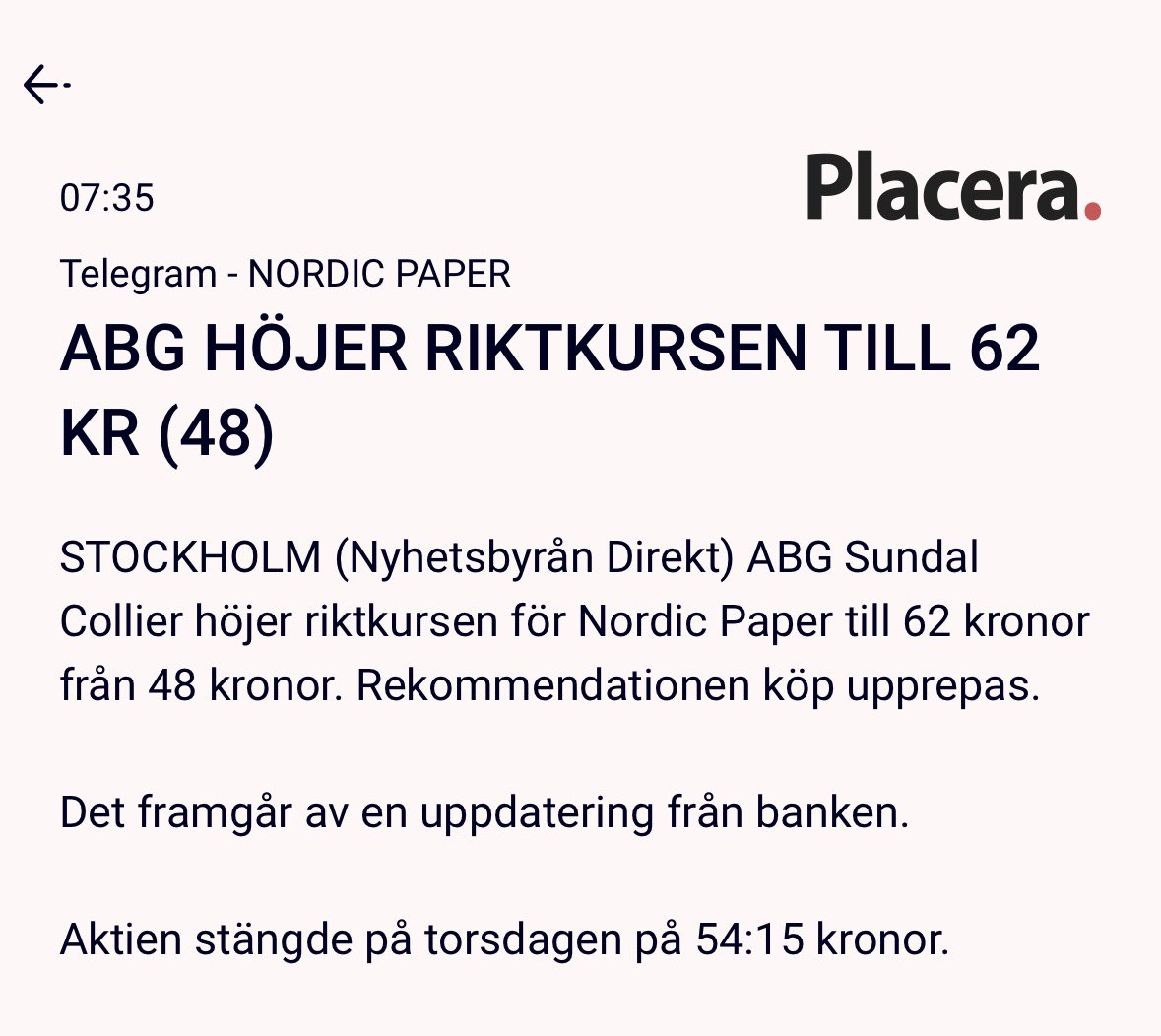 E_Invests's tweet image. #Nordicpaper
Vilken bra investering den har blivit! Aktien trycktes ner under 2023 då det gick sämre för andra bolag i branschen. Tråd 🧵