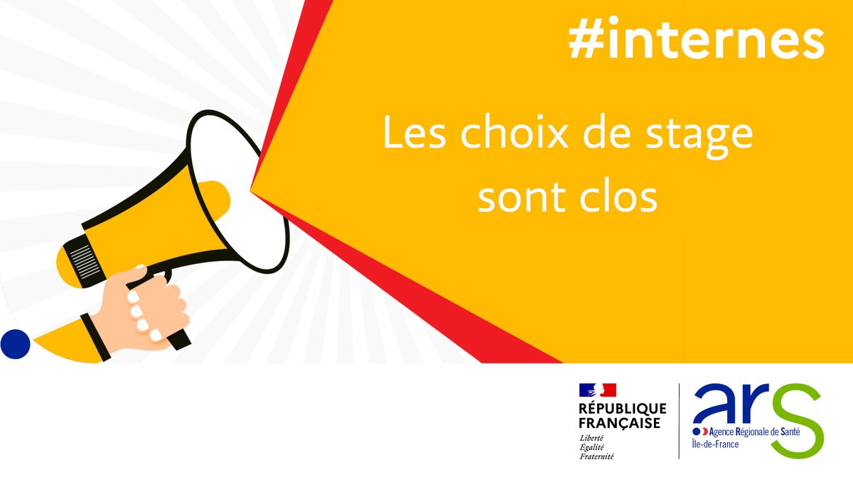 #Internes | Les choix de stage sont maintenant clos. Rendez-vous sur internes.sante-idf.fr pour découvrir les affectations de ce semestre d’été. Bonne prise de poste à tous !