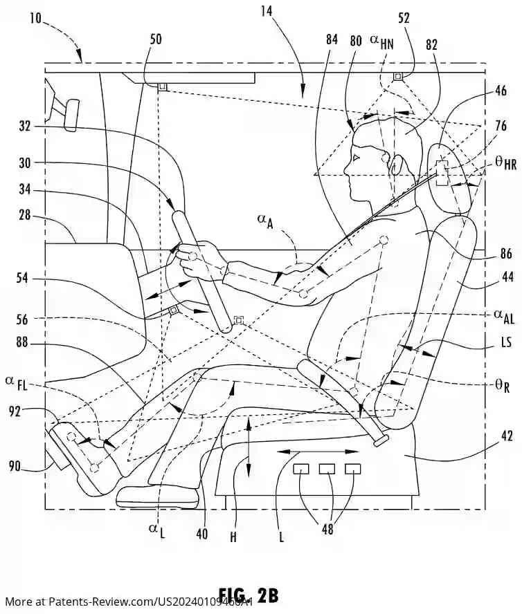 PatentPulse's tweet photo. Discover #Ford's latest innovation in comfort: A vehicle with seats that adjust ergonomically to your body! Using dual imaging systems, it customizes your seating for ultimate comfort. Say goodbye to awkward rides! 🚗💺 #Innovation #ComfortDriving #FordTech #US20240109460A1 https://t.co/nr7oDCrjs7