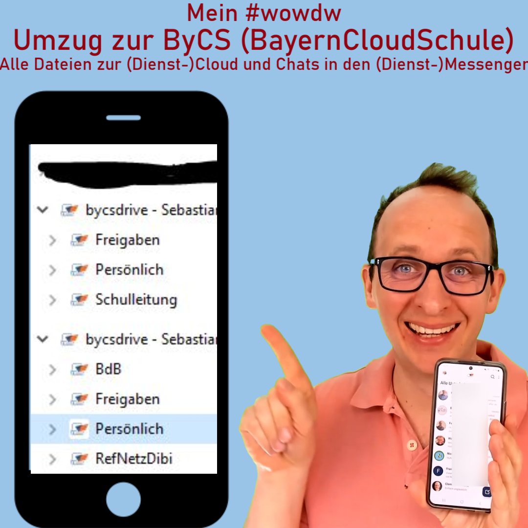 FlippedMathe's tweet photo. Mein #wowdw in den Ferien ist der "digitale Umzug" zur ByCS (BayernCloud Schule). Endlich alles Dienstliche auf einer Cloud und in einem Messenger. ByCS ist so viel mehr als nur mebis! Ich habe jetzt alles an einem Ort und es läuft 😍 Danke @KM_Bayern 
#twlz #xlz #dsdz #BayernEdu https://t.co/vjxpMtLymw