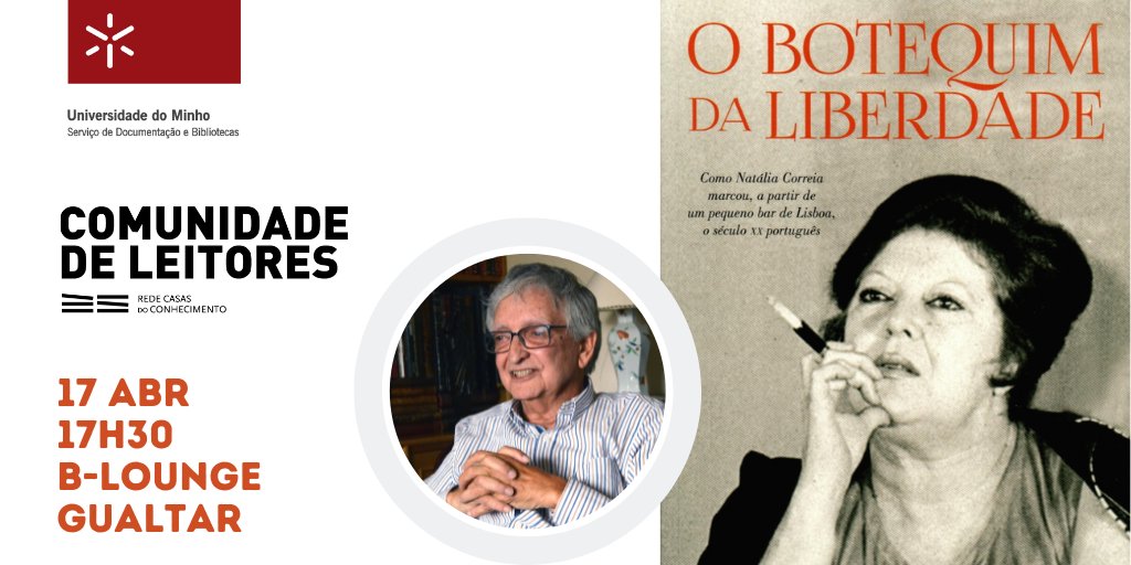 📚 A 49ª sessão da 𝗖𝗼𝗺𝘂𝗻𝗶𝗱𝗮𝗱𝗲 𝗱𝗲 𝗟𝗲𝗶𝘁𝗼𝗿𝗲𝘀 da Rede Casas do Conhecimento realiza-se no dia 17 de abril às 17h30 e será dedicada ao livro 'Botequim da Liberdade', de Fernando Dacosta.  

+info: bit.ly/rcdc49s
Inscrições em: bit.ly/49_CL_Montaleg…