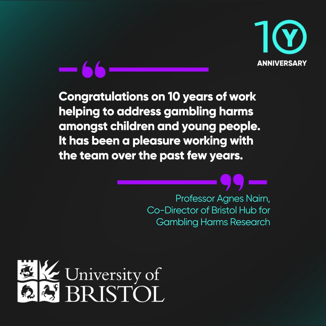 🤝 Working closely with academics and research teams is vital to ensuring that all our work is evidence-based. Thank you @BristolUni for your ongoing collaboration! #10YearsOfYgam🎉