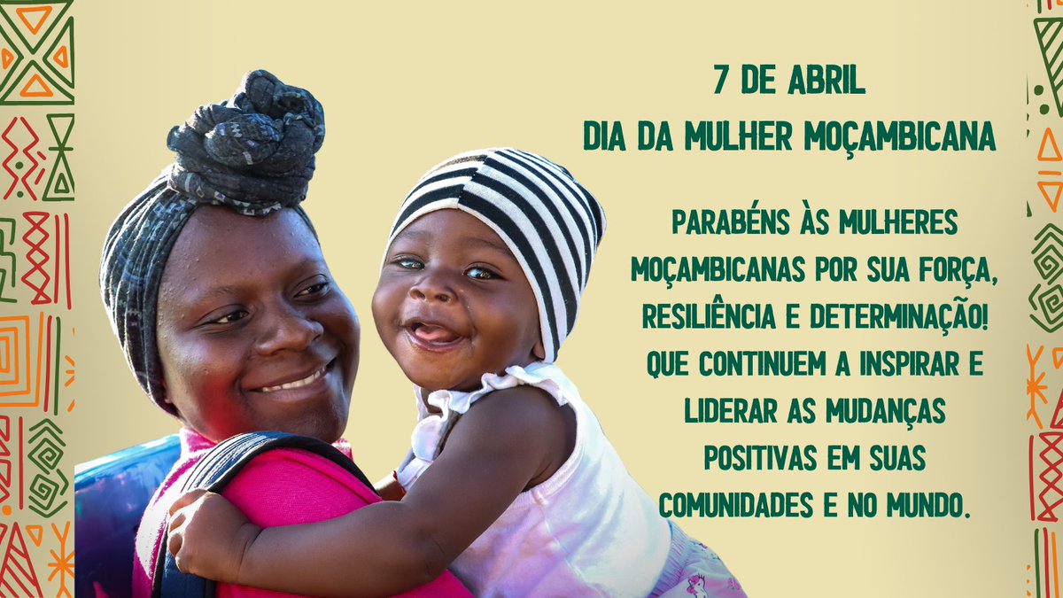 👩🏿🇲🇿No 7 de Abril comemoramos o Dia da Mulher Moçambicana. Mulheres são agentes de mudança essenciais para garantir um futuro melhor para todos. ♀️ ✨On April 7th, we celebrate the Mozambican Women's Day. Women are agents of change to ensure a better future for all Mozambicans.