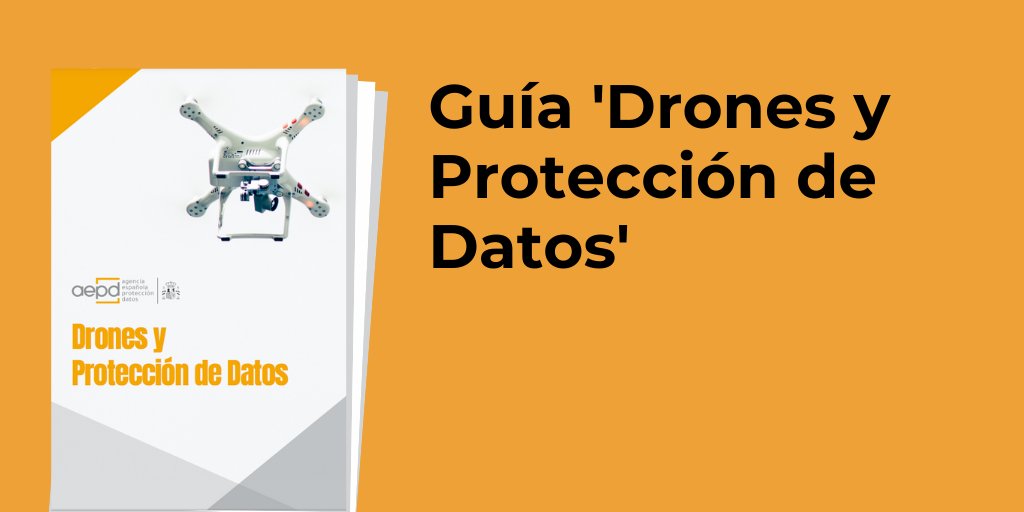 🕹️La configuración por defecto de un dron incluye, al menos, un GPS y una cámara de vídeo. Consulta aquí nuestra guía dedicada a los drones para cumplir la normativa de #proteccióndedatos y no vulnerar la privacidad de las personas: aepd.es/guias/guia-dro…