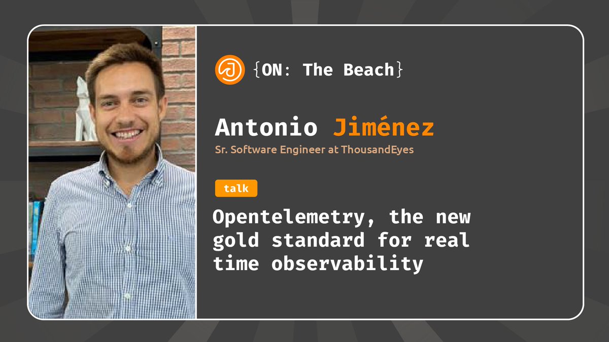 Learn about Opentelemetry and real time observability at #JOTB24 with Antonio Jiménez, Sr. Software Engineer at ThousandEyes. 

OpenTelemetry is an open-source project that enables the instrumentation, generation, collection, and exportation of observability data. During his