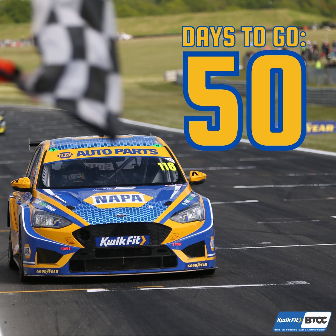 The countdown is on 👀 5️⃣0️⃣ days until @BTCC is back 💪 25/26 May. Save the date. 📲 More info: snetterton.co.uk/2024/may/btcc