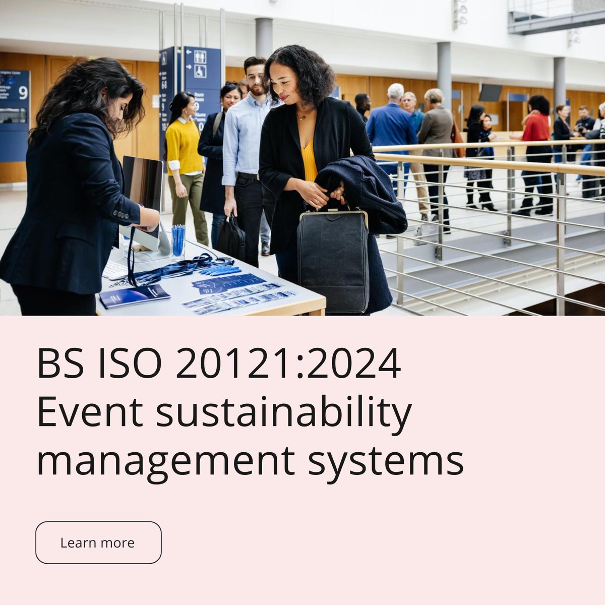 For sustainability in events management you need BS ISO 20121:2024. This revised international standard drives you to create a working culture that considers sustainability at every decision point. Learn more: bit.ly/49n0wPl #BSISO20121 #SustainableEvents #BSIStandards
