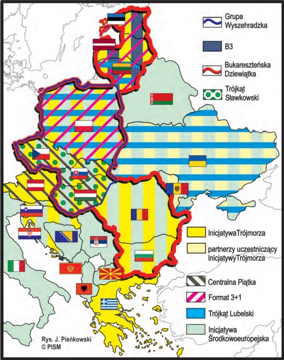 W raporcie @PISM_Poland „Współpraca regionalna w #EuropaŚrodkowa po agresji Rosji na Ukrainę - zmiany i perspektywy”: ➡️przegląd geometrii środkowoeuropejskiej: #V4, #B3, #B9, #S3, #TSI, #C5, #3plus1, #L3, #CEI; ➡️polityki państw: 🇵🇱,🇸🇰,🇨🇿,🇭🇺,🇱🇹,🇱🇻,🇪🇪,🇷🇴,🇧🇬;
