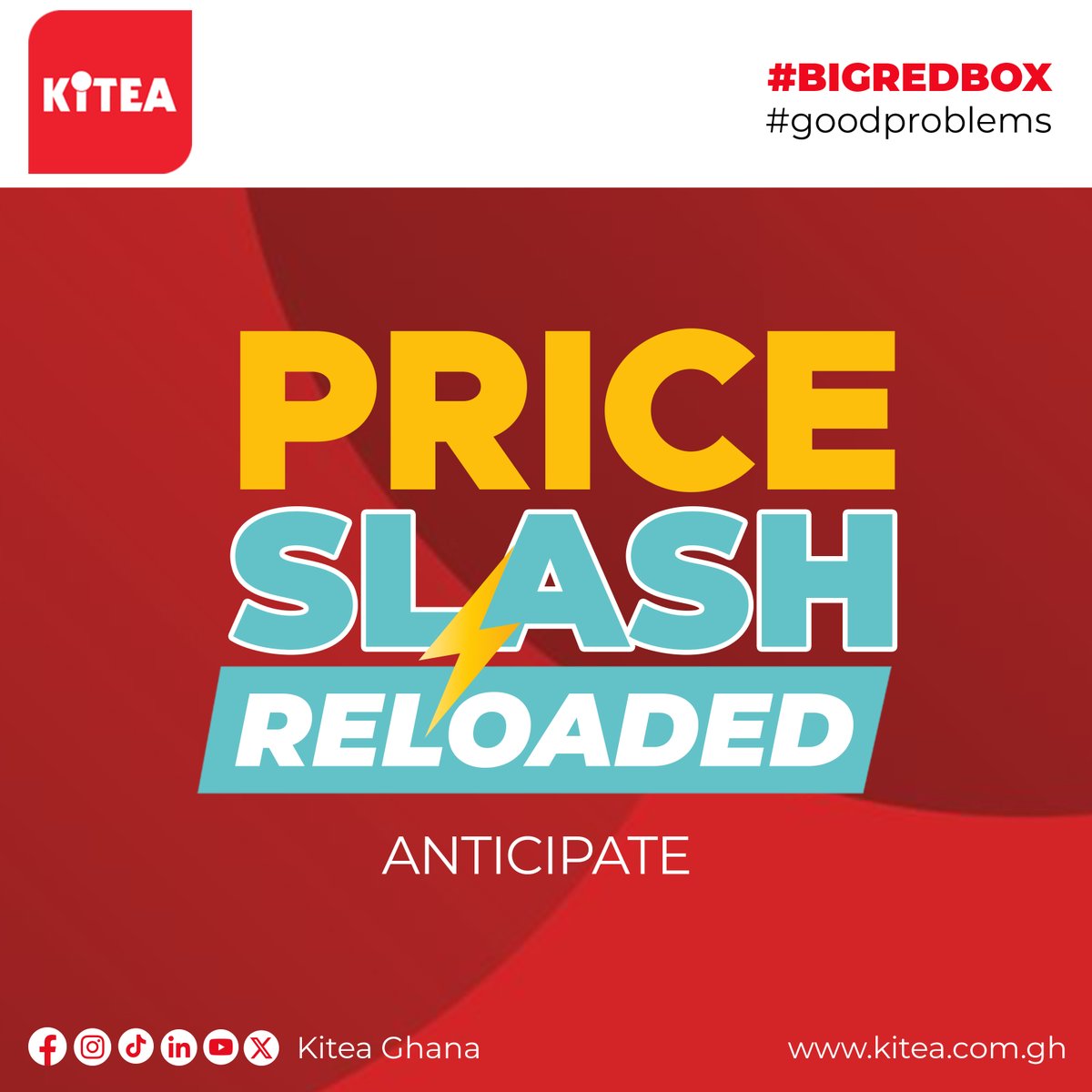 Exciting news! Get ready for the Kitea Price Slash reloaded this April.
Stay tuned for details dropping this Monday.

#kiteaghana #priceslash #interiordecorators #interiordesigners #Ghana #Accra #Spintex 
@Serwaa_Amihere