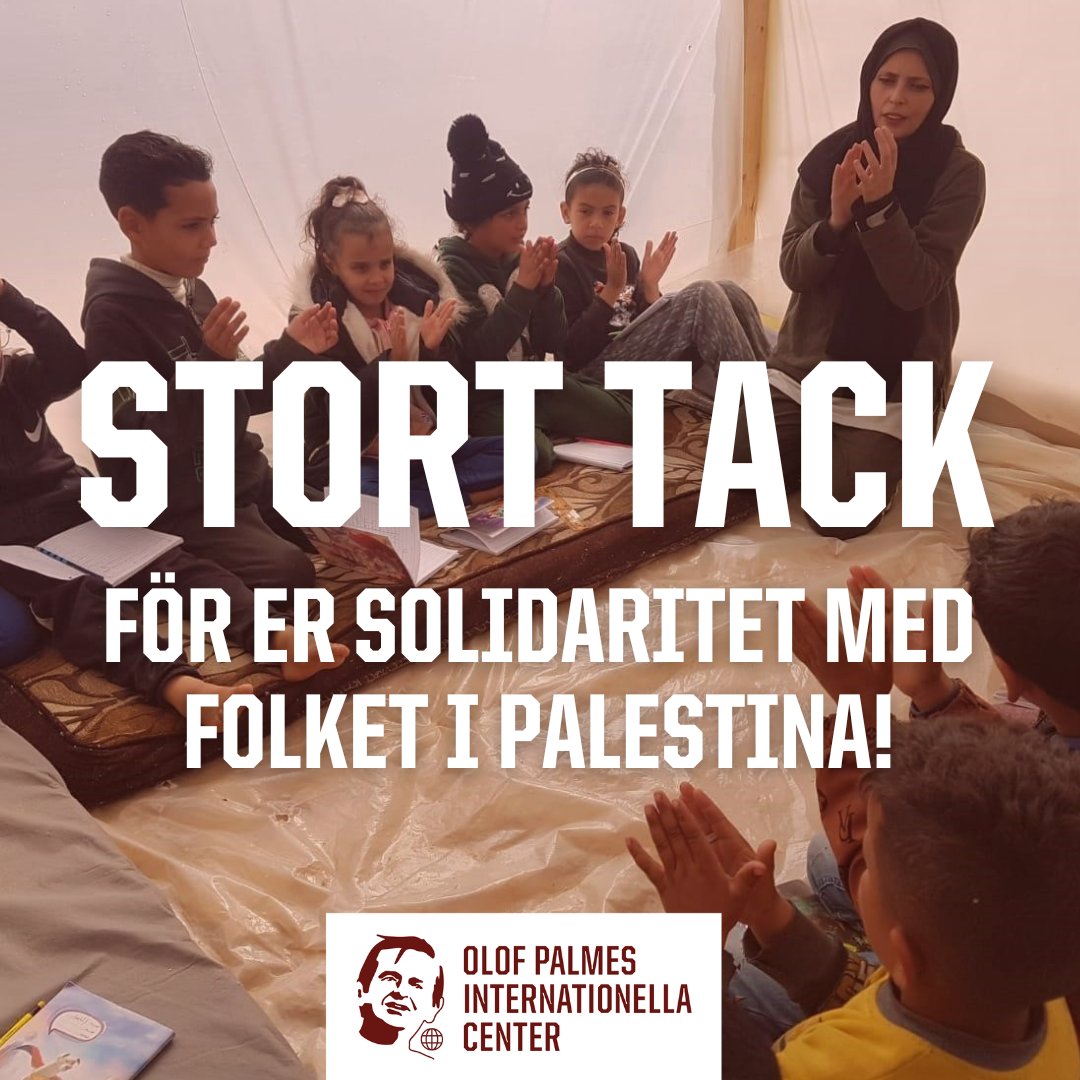 Palmecenter's tweet photo. Stort tack till @akademssr för er gåva till Palmecentrets insamling för Liv, Fred och Frihet i Palestina! 
Er gåva gör skillnad. Läs mer om insamlingen här: https://t.co/ND7us74kxy https://t.co/O8wayaHK3o