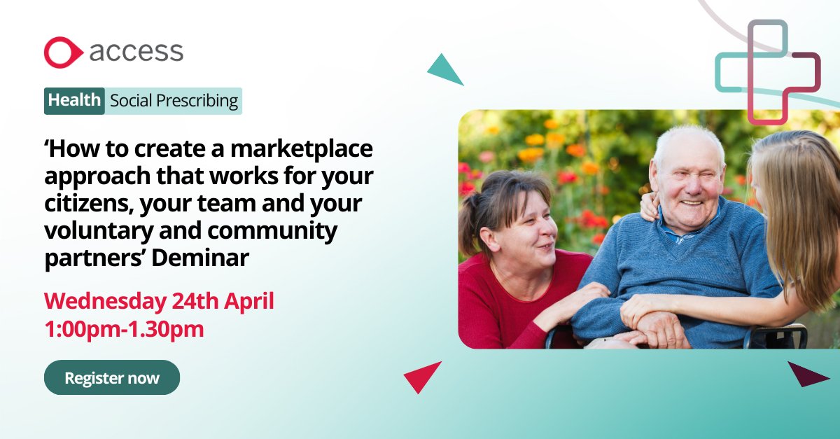 Join us for a quick 30-min action packed #AccessElemental Deminar #Demo on the 24th April on ‘How To – create a marketplace approach that works for your citizens, your team and your voluntary and community partners'. Register your interest here: ow.ly/TiJQ50R8zsM #Webinar