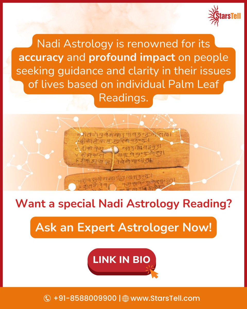Want a Nadi Astrology prediction?  Ask our expert astrologers now! : starstell.com

#StarsTell #Zodiac101 #Astrology #DiscoverYourself #Decode #fundact #funfactfriday #fridayfact #friday #astro #zodiac #planetaryperiod #zodiacsign #zodiacpost #horoscope #planets