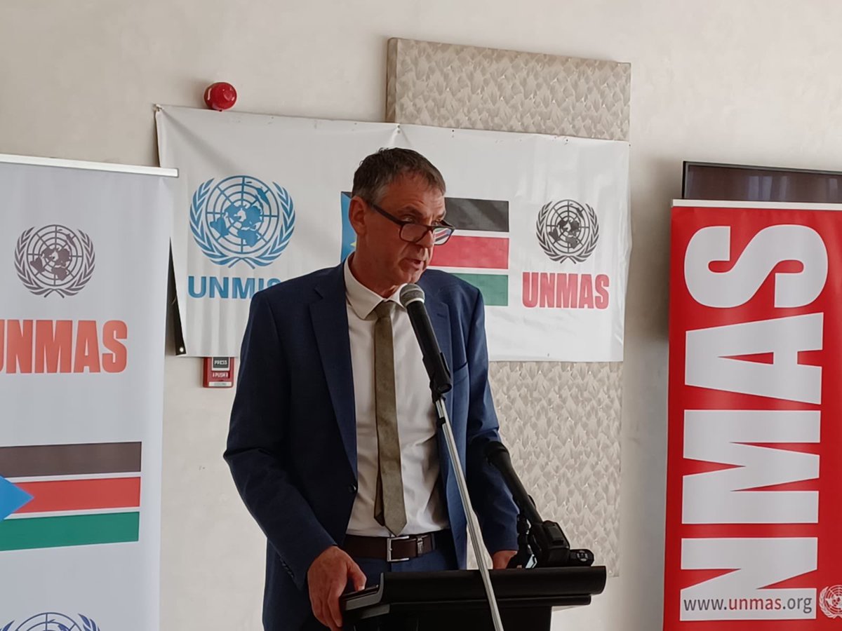 🇩🇪 has decided to make 🇸🇸one of its focus countries for humanitarian demining activities! Thank you @UNMAS for the opportunity to highlight our support to demining NGOs in 🇸🇸- and to say a heart-felt “thank you” to those who do the hard work of demining in the field. (Cs) #SSOX