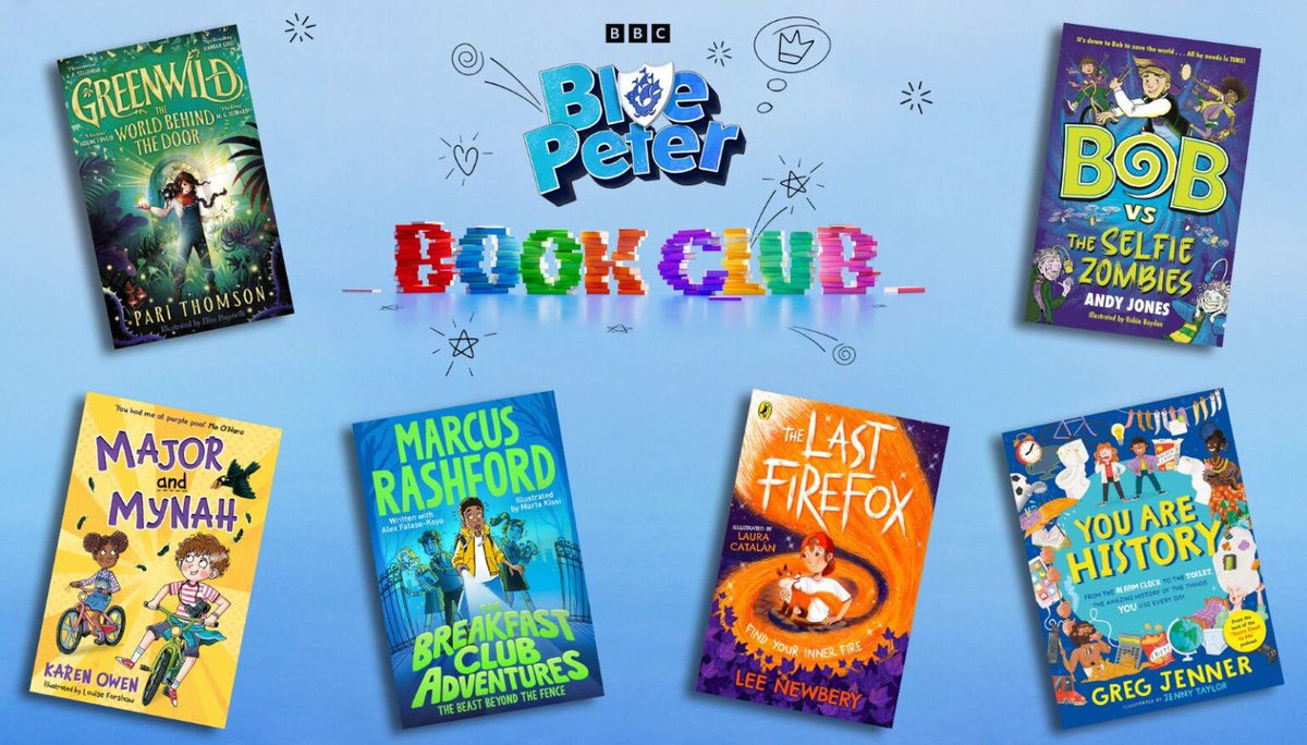 We're thrilled to see the latest Blue Peter Book Club include: 🍃Greenwild: The World Behind the Door by @PariThomson, illustrated by @elisaupsidedown 🔍The Breakfast Club Adventures: The Beast Beyond the Fence by @MarcusRashford & @AlexFKoya, illustrated by @MartaKissi