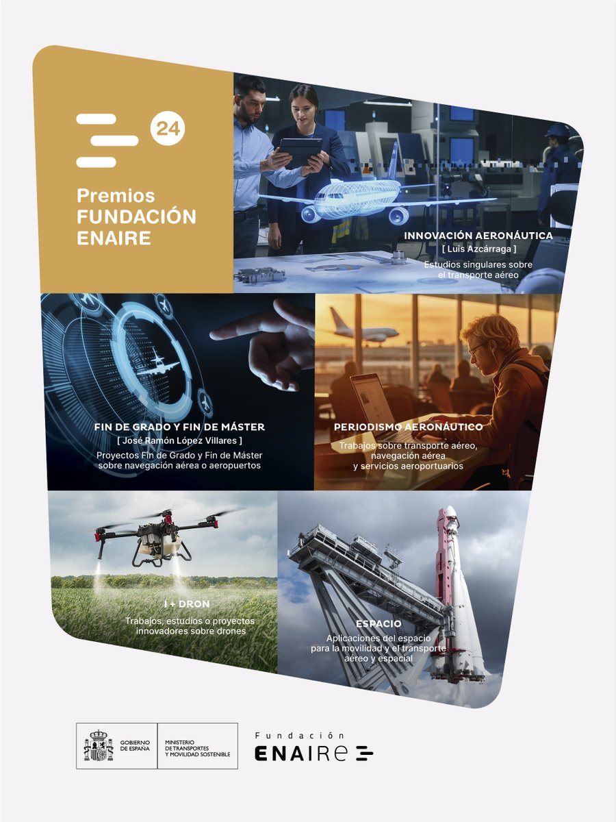 Volvemos a surcar los cielos con los Premios Aeronáuticos Fundación ENAIRE ✈️ Otro año más reconoceremos el valor de la investigación, la innovación y el desarrollo creativo de las nuevas tecnologías aplicadas al transporte aéreo. ¡Participa!➡️fundacionenaire.es/actividad/nuev…