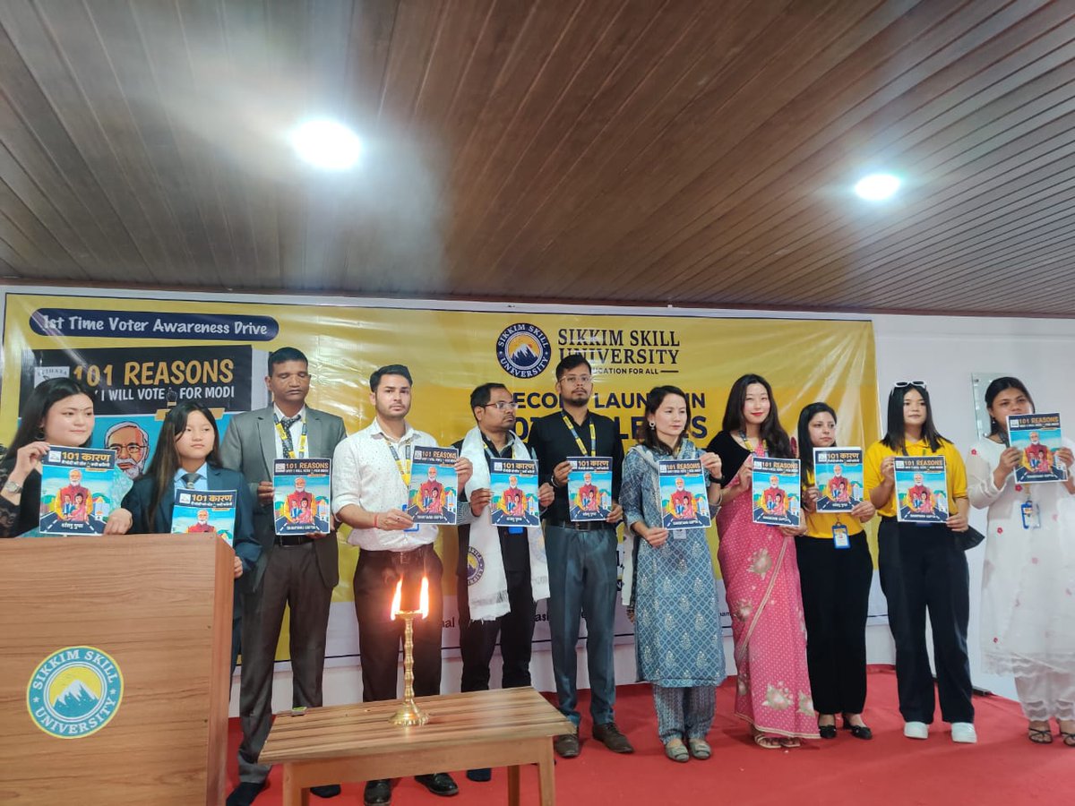 There are 1.85 crore young voters for 2024 elections. Graphic Novel – “101 Reasons, Why I Will Vote for MODI” creates national record, reached the hand of young voters in every state -  #ModiBookCreatesRecord #sikkimskilluniversity #namthang #southsikkim #sikkim