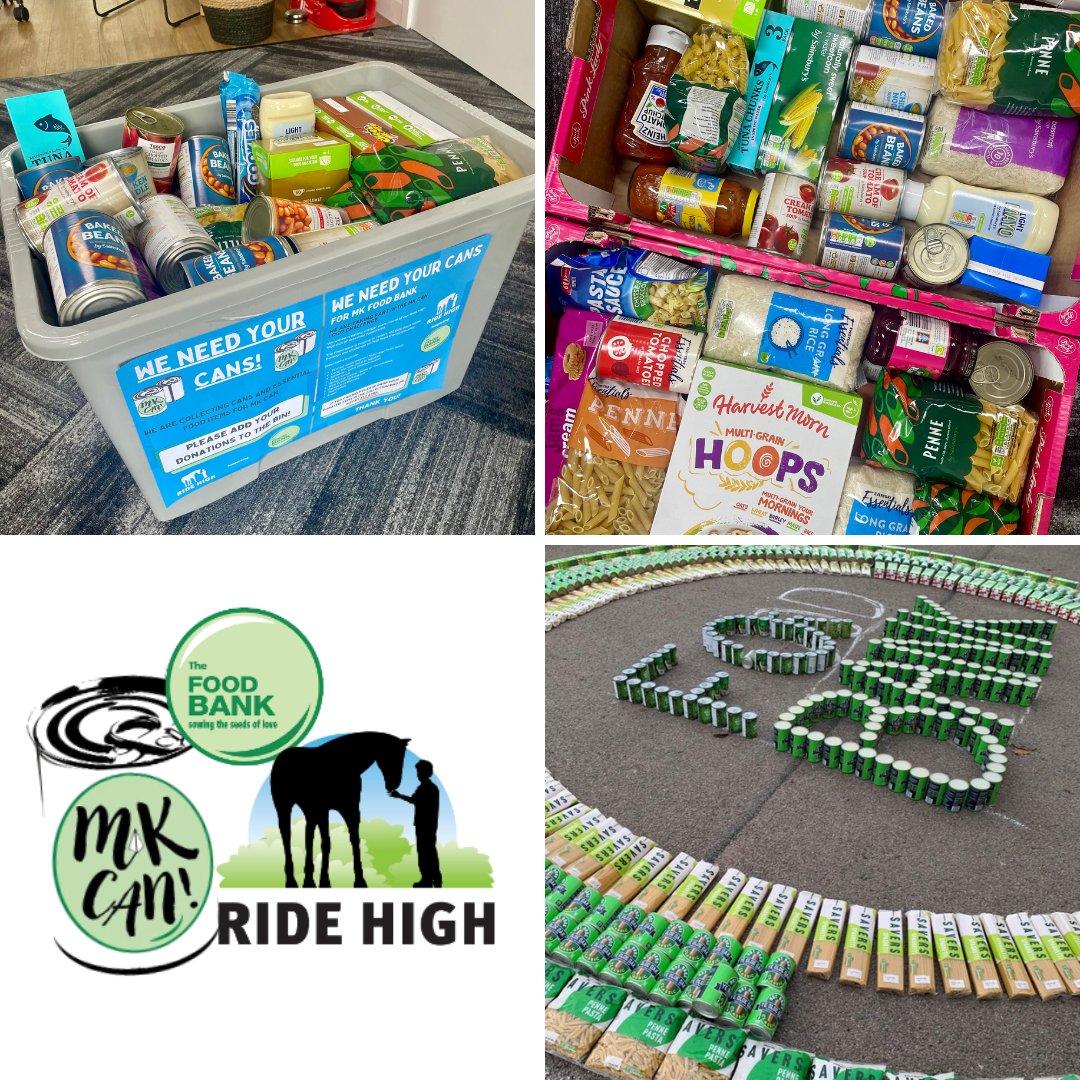 We're proud to be supporting the <a href="/mkfoodbank/">MK Food Bank</a>  MK Can Logo Challenge, with our Charity of the Year, <a href="/RideHighMK/">Ride High</a>.

The essential food items we have been collecting will help create the Ride High logo, then the items will help to restock the the shelves at the Food Bank 💚
