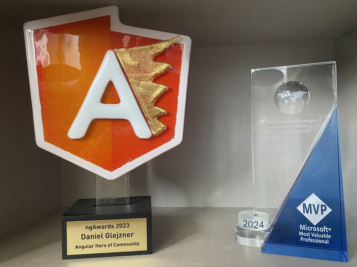Just got my MVP Crystal 😍 

Together with Angular Hero of Community 2023 Award

These look pretty Amazing! 

#angular #mvpbuzz