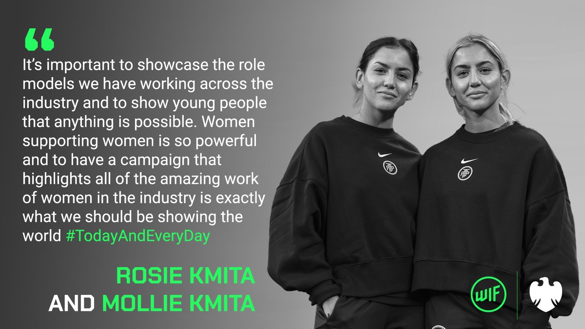 We're calling for football to value our contributions to the game all year round 📢 Presenters @rosiekmita and @molliekmita think it's important to highlight role models to show young people anything is possible! Support women #TodayAndEveryDay, join us: womeninfootball.co.uk/join-us