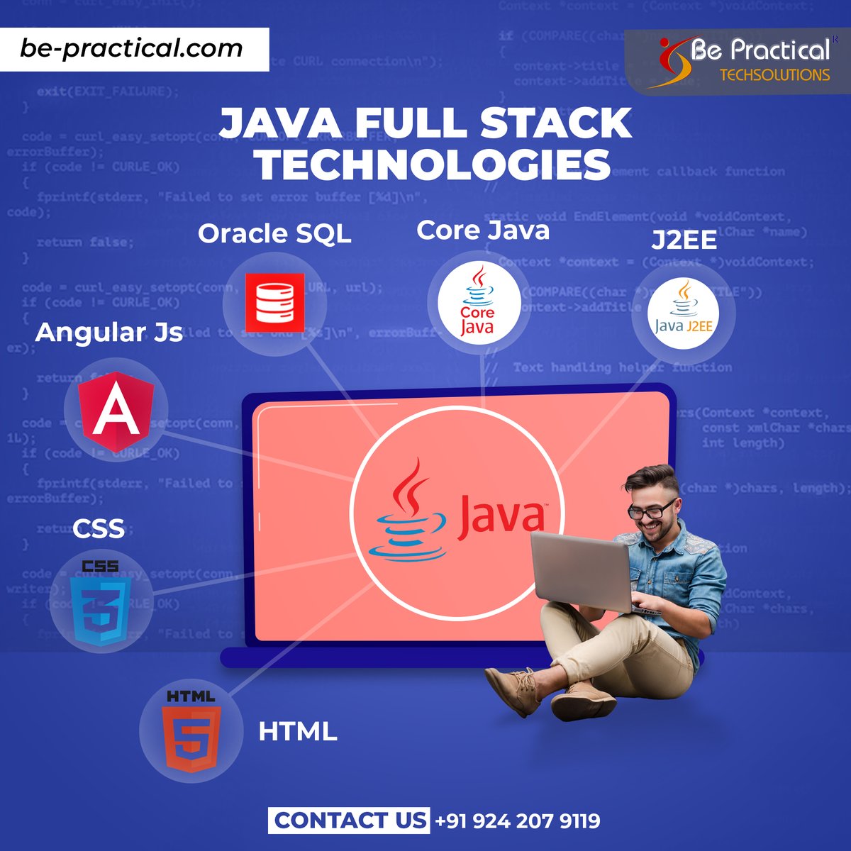 Elevate your skills with Be Practical's Java full stack developer course. Delve into core Java, HTML, CSS, and Oracle SQL essentials. Empower your career in tech. Join us today!

#TrainingInstitute #oracle #css #html #corejava #skills #sucess  #Java  #CareerGrowth  #developer