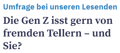 No front! Die Gen Z hat den @tagesanzeiger unterwandert!