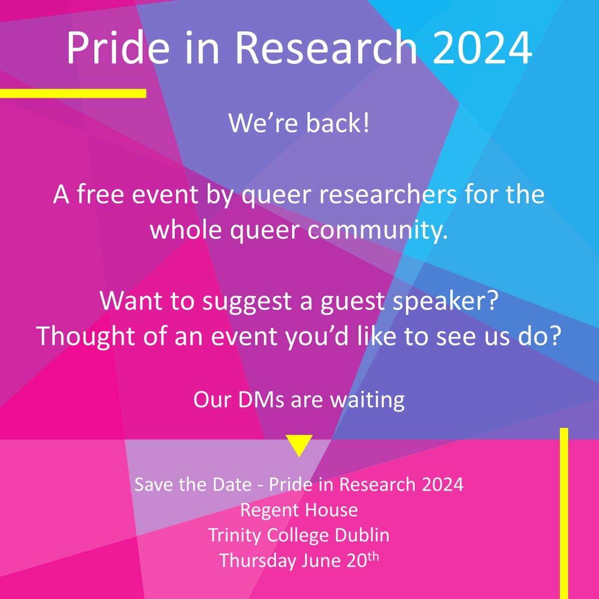 PRIDE in Research at TCD (@PRIDEinResearch) on Twitter photo 2024-04-05 08:53:59