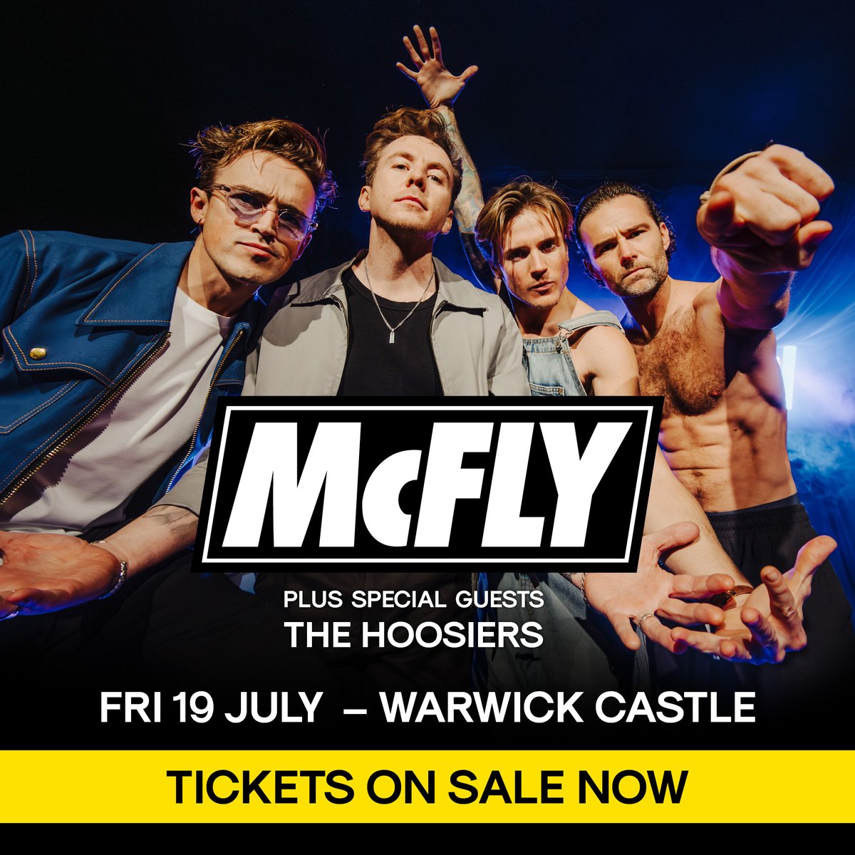 Did somebody say Goodbye Mr A?! Don't miss @thehoosiersuk support @mcflymusic this summer at @WarwickCastle ! Grab your tickets today at the link below 🔗 premier.ticketek.co.uk/shows/show.asp…