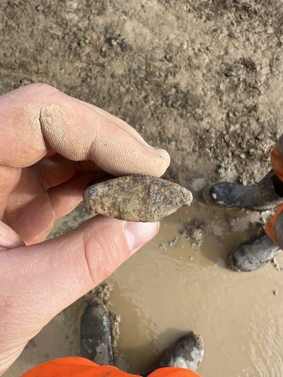 #mysteryitem (metal) found in a Roman ditch! What do we think party people? Some old Roman plumbing? #findsfriday #romanarchaeology