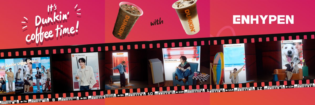dunkinph's tweet photo. Dunkin’ Coffee Time breaks and ENHYPEN beats all day, all night, all time! 🥰 #ENHYPEN_DunkinPH #ENHYPEN https://t.co/xCMYfk7vzG