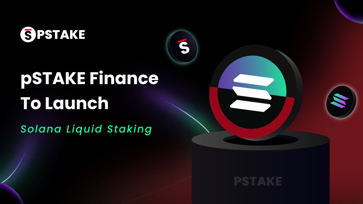 BREAKING: pSTAKE Finance is expanding liquid staking to @solana, one of the  most active Layer 1 ecosystems with a $80B+ market! 🚀 $SOL holders will  soon enjoy staking yield wif boosted rewards
