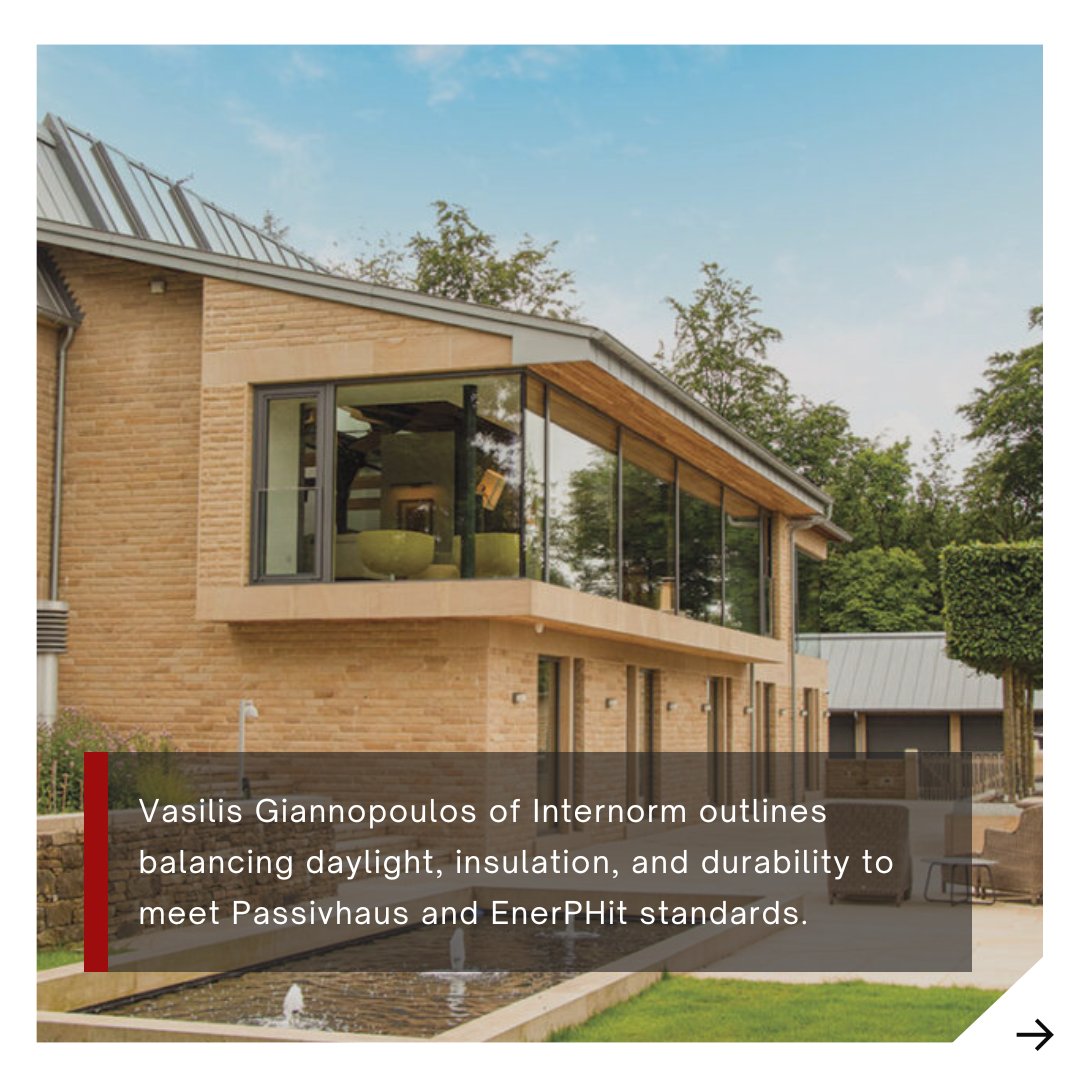 Vasilis Giannopoulos of @InternormUK highlights balancing daylight, insulation, and durability in windows for Passivhaus standards.

For more detailed insights, visit the link below ~
architectsdatafile.co.uk/ne...

#ADF #ArchitectsDatafile #windows #heatloss #insulation #internorm