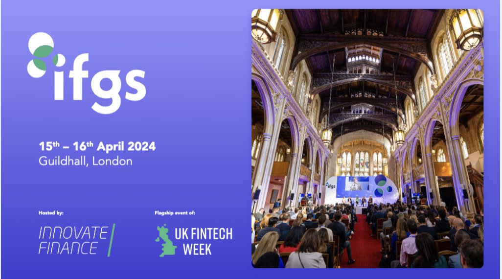 The countdown is on - IFGS 2024.🚀 View the agenda and plethora of speakers here - hubs.ly/Q02rDLGv0. Secure your ticket before it’s too late, use the discount code FINTIMIFGS2024 to get 20% off the price of the tickets 👉hubs.ly/Q02rDGj10. @InnFin #IFGS2024 #IFis10