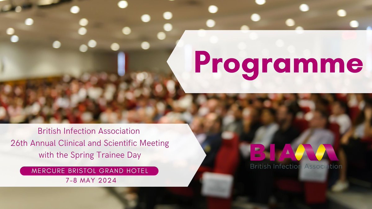 View the programme for the 26th Annual Clinical and Scientific Meeting with the spring trainee day 2024. Check out the confirmed speakers and sessions now 👉 buff.ly/3wlpJvI #Infection #InfectionEvent #IDTwitter #AMR #BIASpring2024