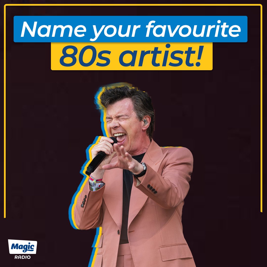 Everybody has one 🕺💙 Name your favourite 80s artist 🤩🎤