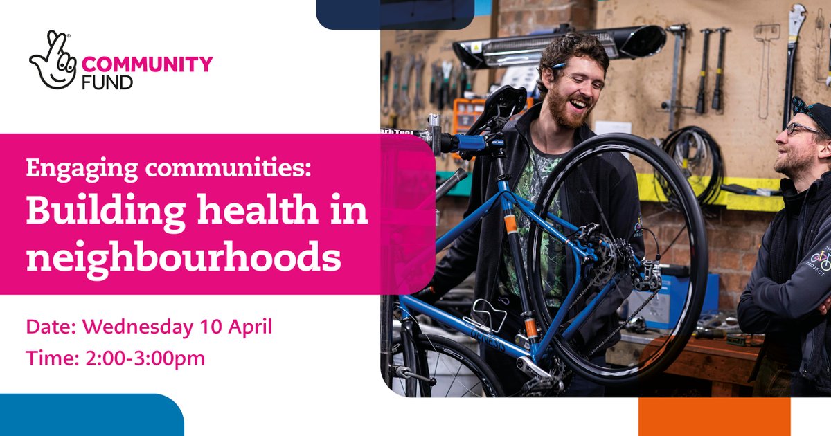 There’s still time to sign up! Engaging communities: Building Health in Neighbourhoods event | 10th April. Learn how communities can live healthier lives. Our expert panel includes Sports Key CIC, @MaraudersMH and the Healthy Living Network. Sign up ow.ly/wUUm50QWOX4