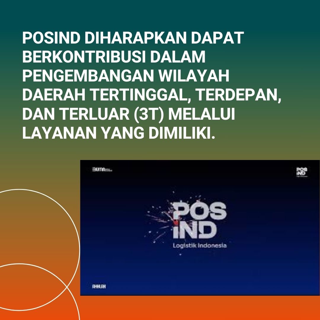 Kontribusi #PosIND diharapkan perkembangannya pada wilayah Daerah -Tertinggal -Terdepan -Terluar atau 3T @PosIndonesia #PosIndonesia akan Maksimal pelayanannya pada konsumen yang sudah optimal selama ini.