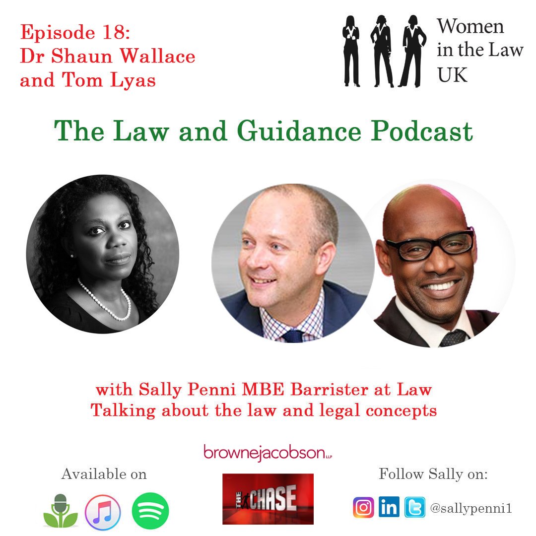 @sallypenni1 interviews @TheShaunWallace & Tom Lyas in this episode of her #LawandGuidance #Podcast about #socialmobility & #equalopportunities. Click here to listen now: ow.ly/orUV30sAWnS #lawpodcast #lawcareer #legalcareer #lawstudent #barrister #diversity #law