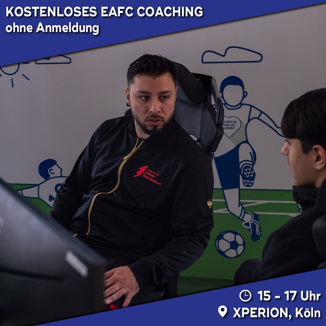 Lust auf ein kostenloses Coaching in #EAFC? 👀
Dann schau am Samstag bei der <a href="/CosmosDirekt/">CosmosDirekt</a> eFootball Arena im <a href="/xperion_germany/">XPERION</a> vorbei! 🔥

<a href="/SeriousFUTJoker/">FUTJoker</a> hat einige Tipps und Tricks parat ⚽