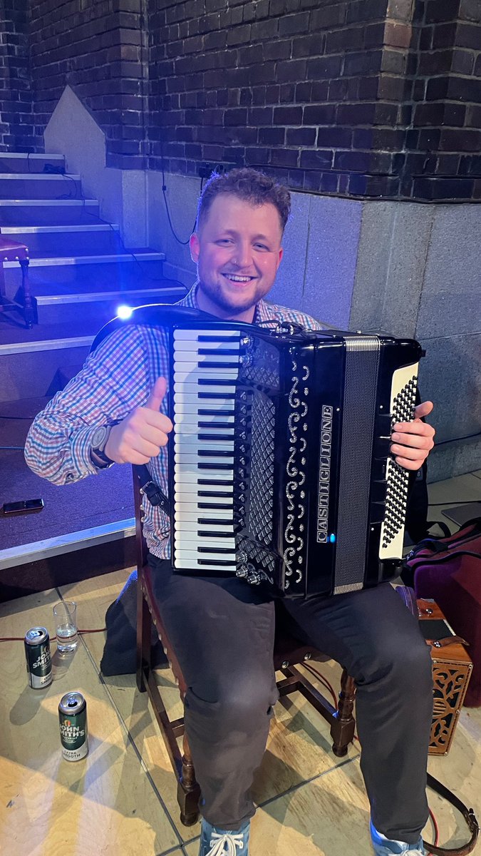 And of course the obligatory photo with one of the Cèilidh instruments