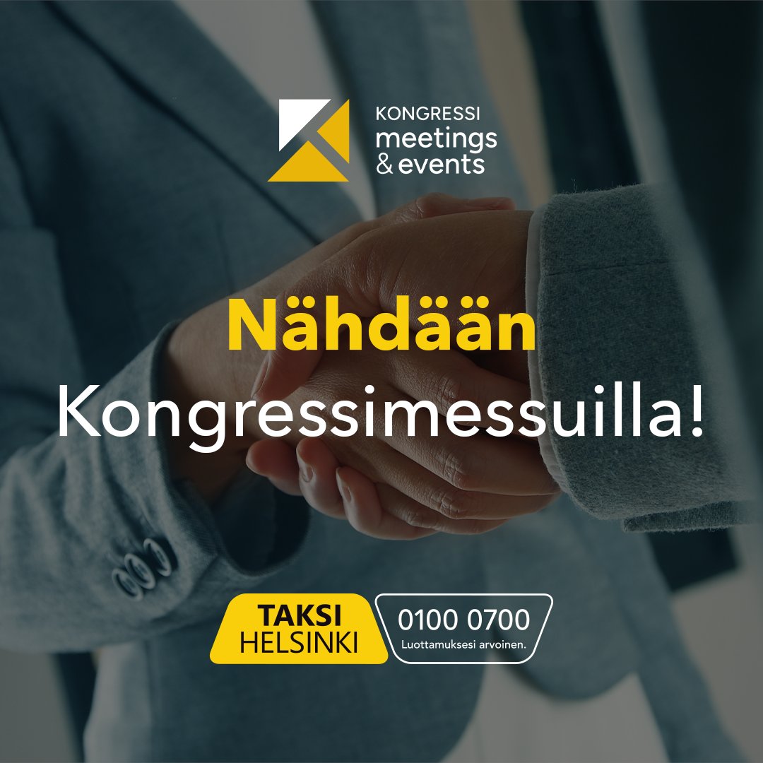 Taksi Helsinki on mukana Kongressimessuilla 10.–11.4. Helsingin Messukeskuksessa. Tule moikkaamaan meitä messuosastolle 158!